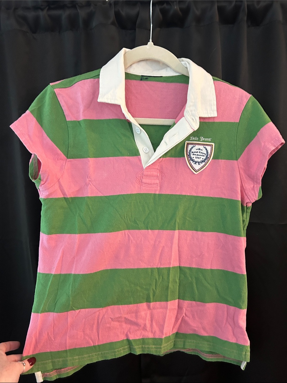 Vintage Ralph Lauren Women’s Short Sleeved Rugby Shirt